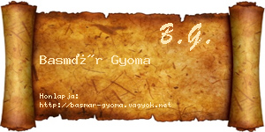Basmár Gyoma névjegykártya